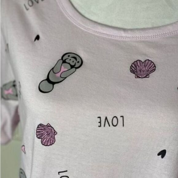 CHUBBY MERMAIDS Juniors Short Sleeve Top Large - Picture 3 of 9